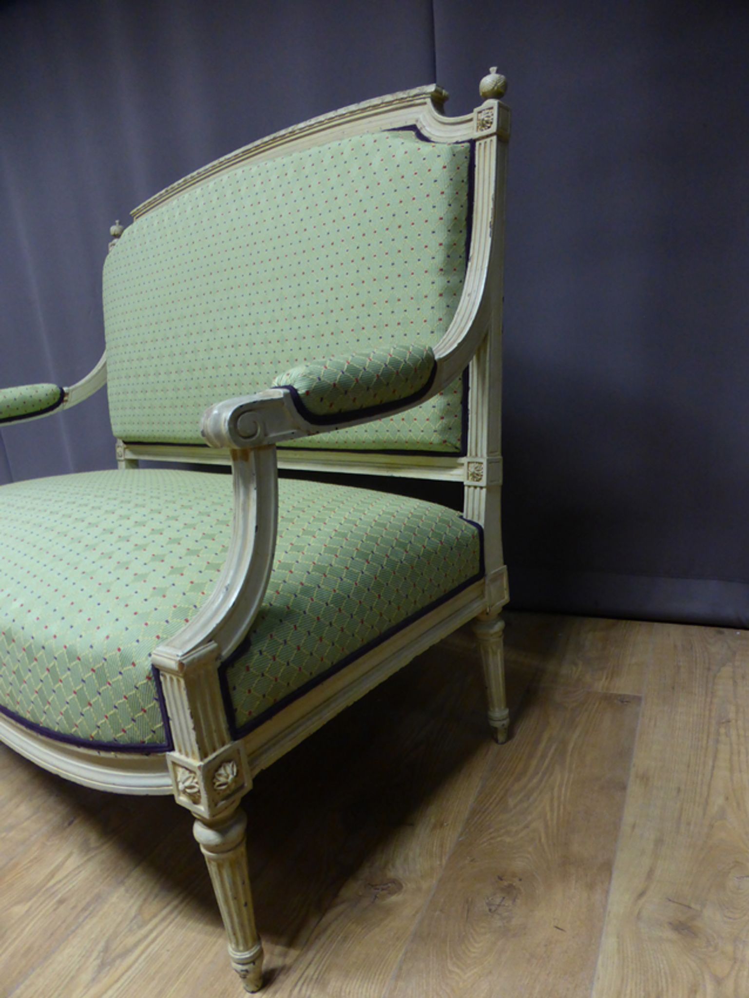 Louis XVI style lacquered sofa