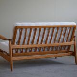 Two-seater canapé Arne Vodder, model Fd 161, reupholstered in boucle, 1950s.