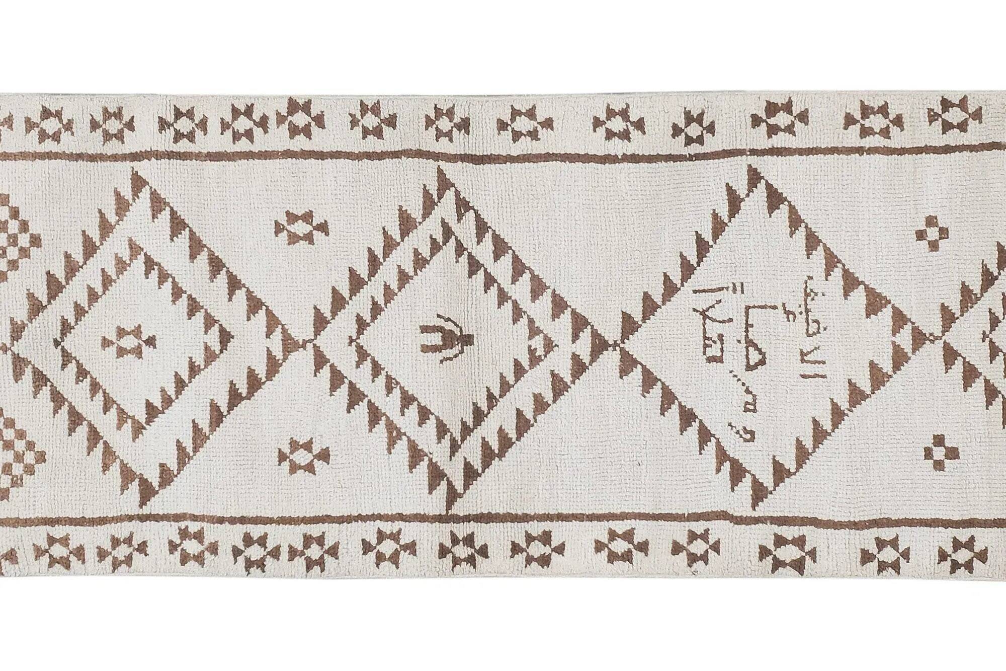 Vintage Turkish hallway rug 91x462 cm