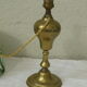 Table lamp base brass brass, ancient, shade plant