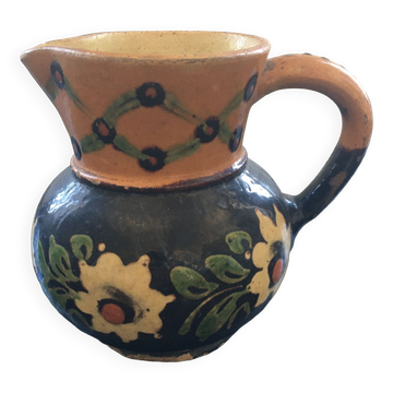 Pichet ancien décor floral