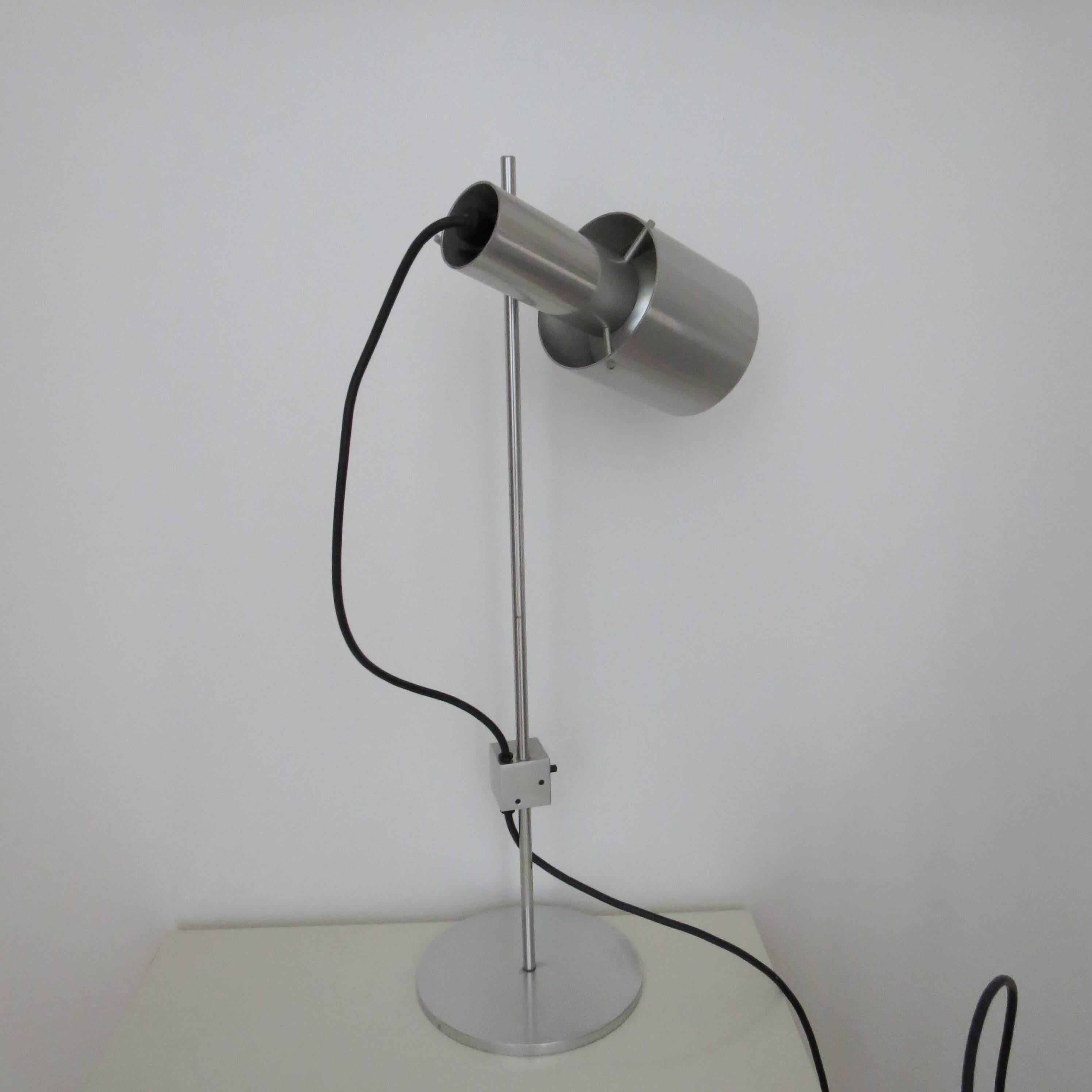 1960s desk lamp by Peter Nelson aluminium desk lamp mid century modern desk lamp