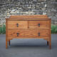 Wooden sideboard, small storage unit, vintage drawer cabinet