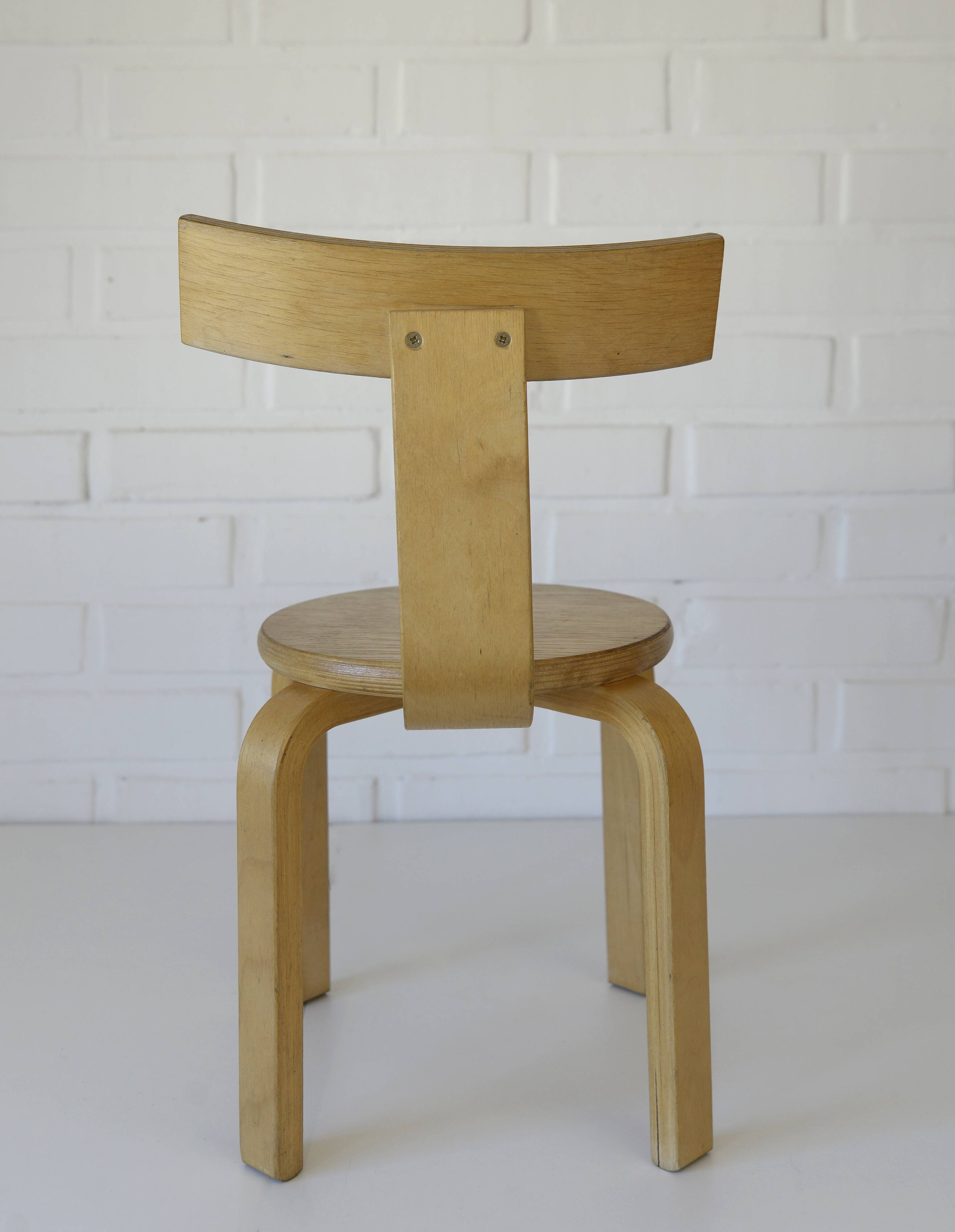 Tabouret en bois vintage, chaise pour enfant scandinave