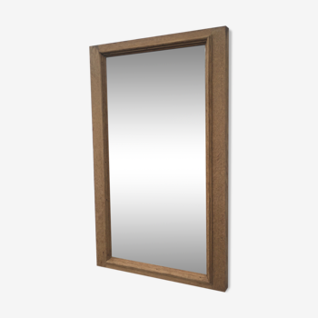 Miroir biseauté cadre en chêne 55x35cm