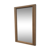 Miroir biseauté cadre en chêne 55x35cm