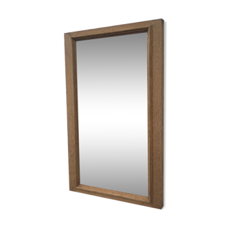 Bevelled mirror oak frame 55x35cm