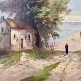 1870s french oil painting on canvas