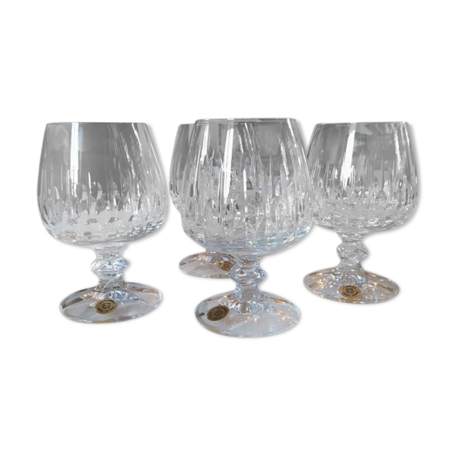 Verres à digestif en cristal taillé
