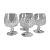 Verres à digestif en cristal taillé