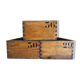 Old lockers wooden tenon mortise Assembly numbered 29,30,36 - 1950s - set of 3