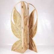 Paravent « feuilles » en rotin 