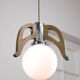 Lampe à Suspension Mid-Century Scandinave en Chrome et Opaline, 1960s