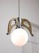 Mid-Century Scandinavian Chrome & Opaline Pendant Lamp, 1960s