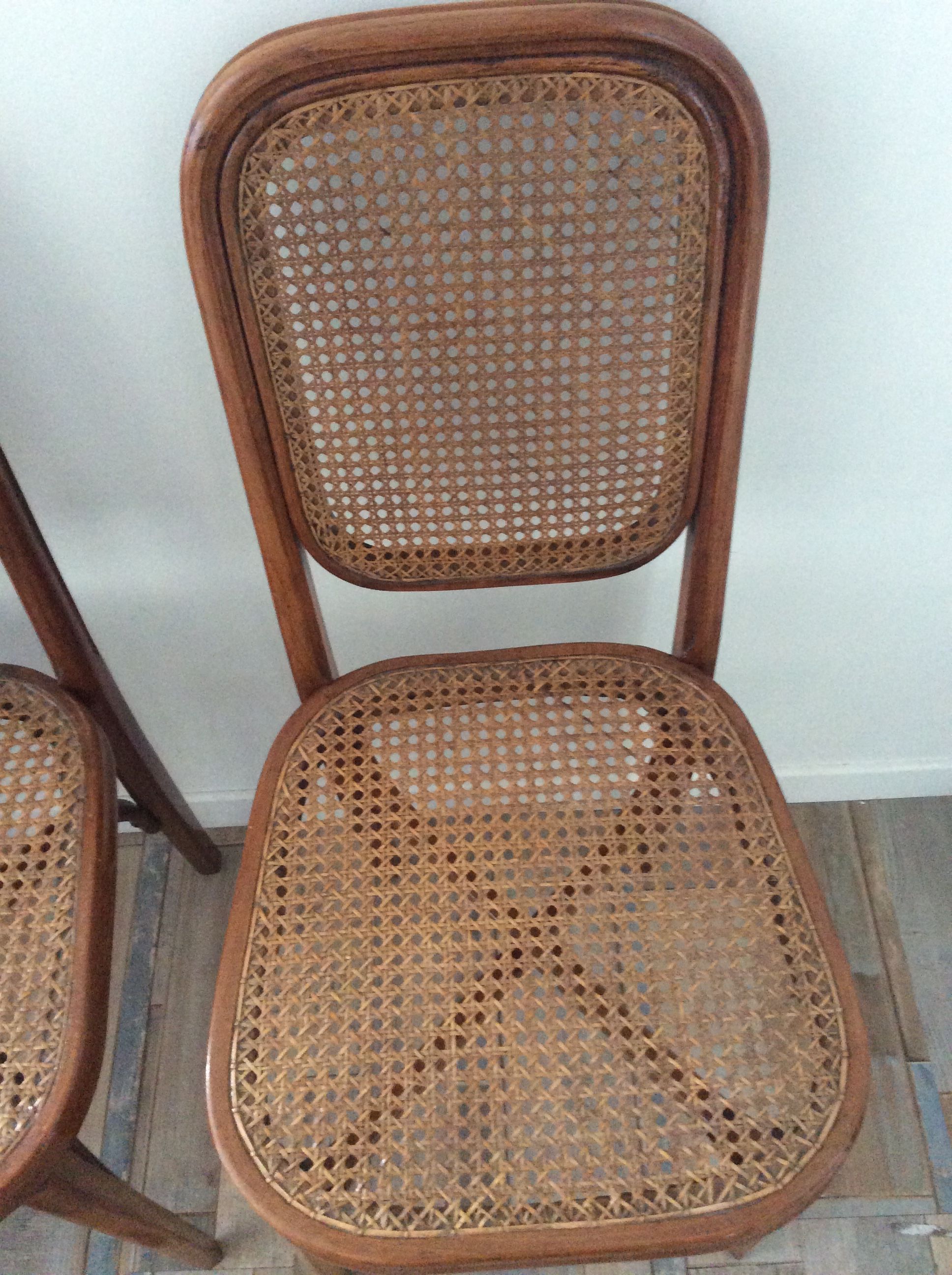 Series of 6 bistro chairs from the 50s patented SGDG