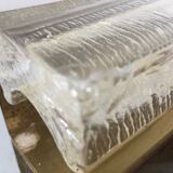 Scandinavian Midcentury wall light in Crystal and Brass