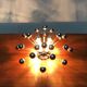 Lampe de table atomique allemande de l'âge spatial du milieu du siècle de Cosack