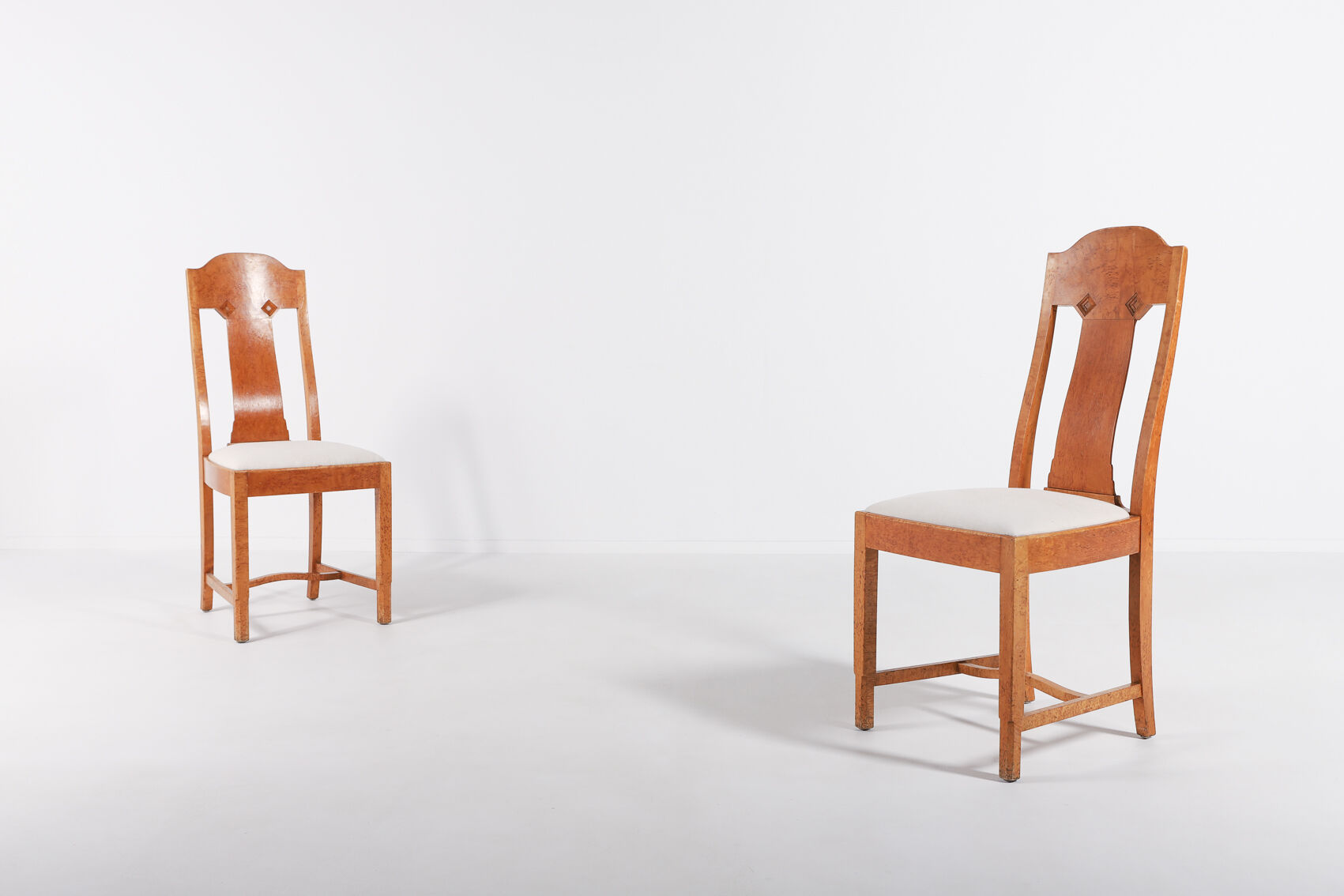 Pair of chairs in bramble wood from Nordiska Kompaniet