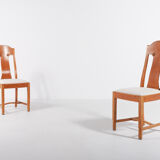 Pair of chairs in bramble wood from Nordiska Kompaniet
