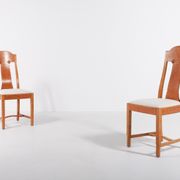 Pair of chairs in bramble wood from Nordiska Kompaniet