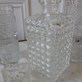 Lot de carafe et ses 6 verres à whisky