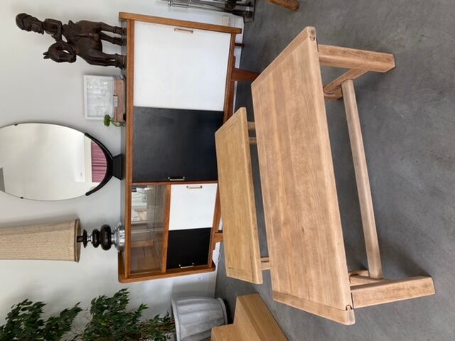 Table basse de ferme bois décapé