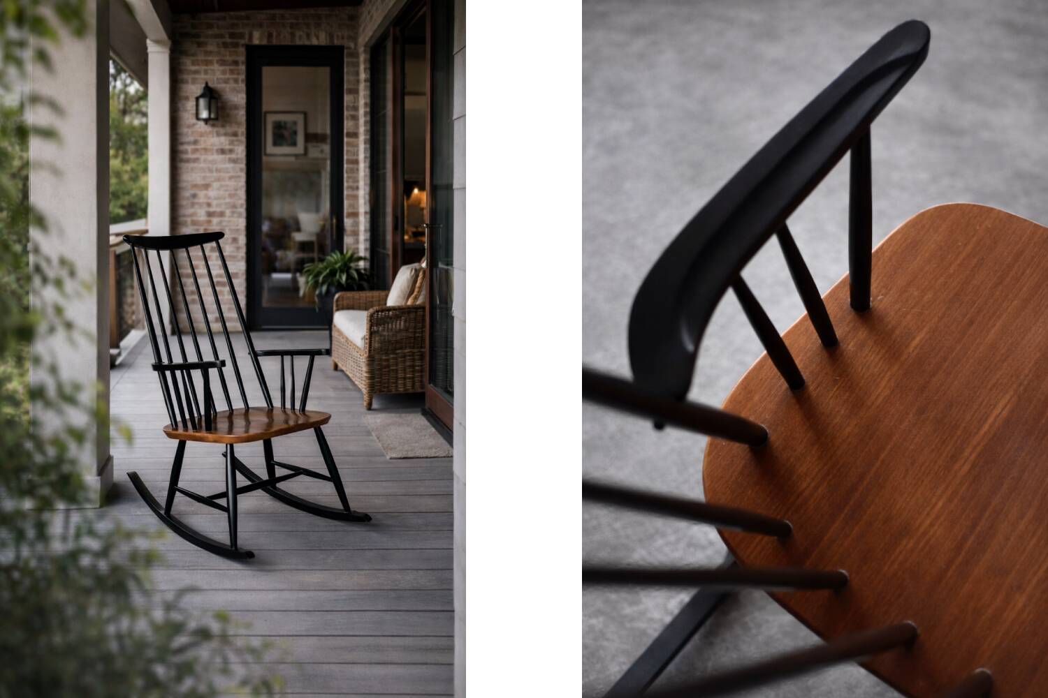 Vintage Mid-Century Finnish Modern Rocking Chair by I. Tapiovaara for Asko