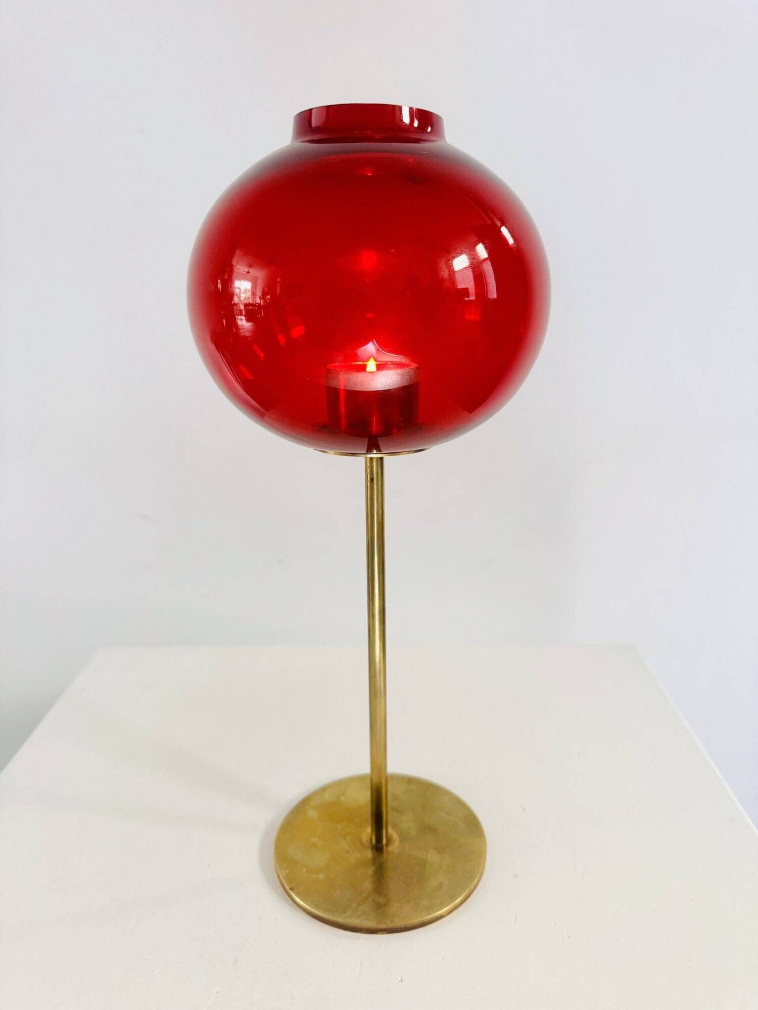 Model Nr135 Brass Candle Holder By Hans-Agne Jakobsson For Markaryd Ab, Sweden 1950S