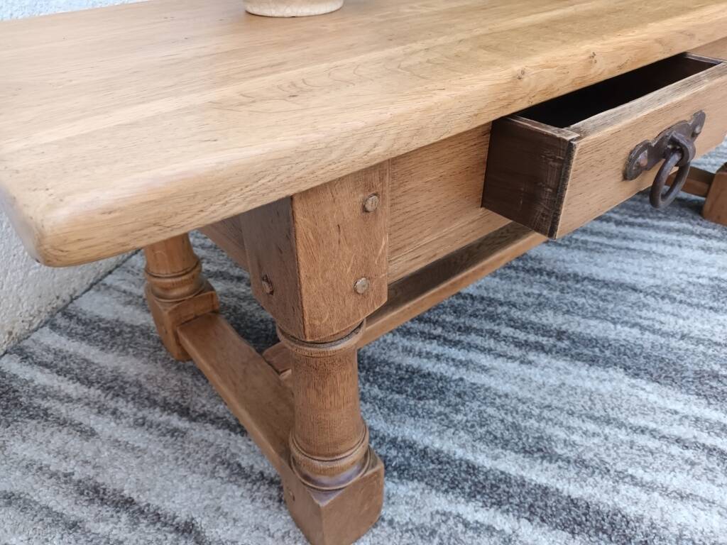 Solid oak farmhouse coffee table
