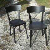 Pair of black bistro chairs