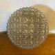 Antique ceiling light wall lamp molded glass + metal support 70s vintage