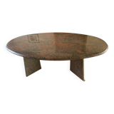 Table à manger ovale en granit années 1990