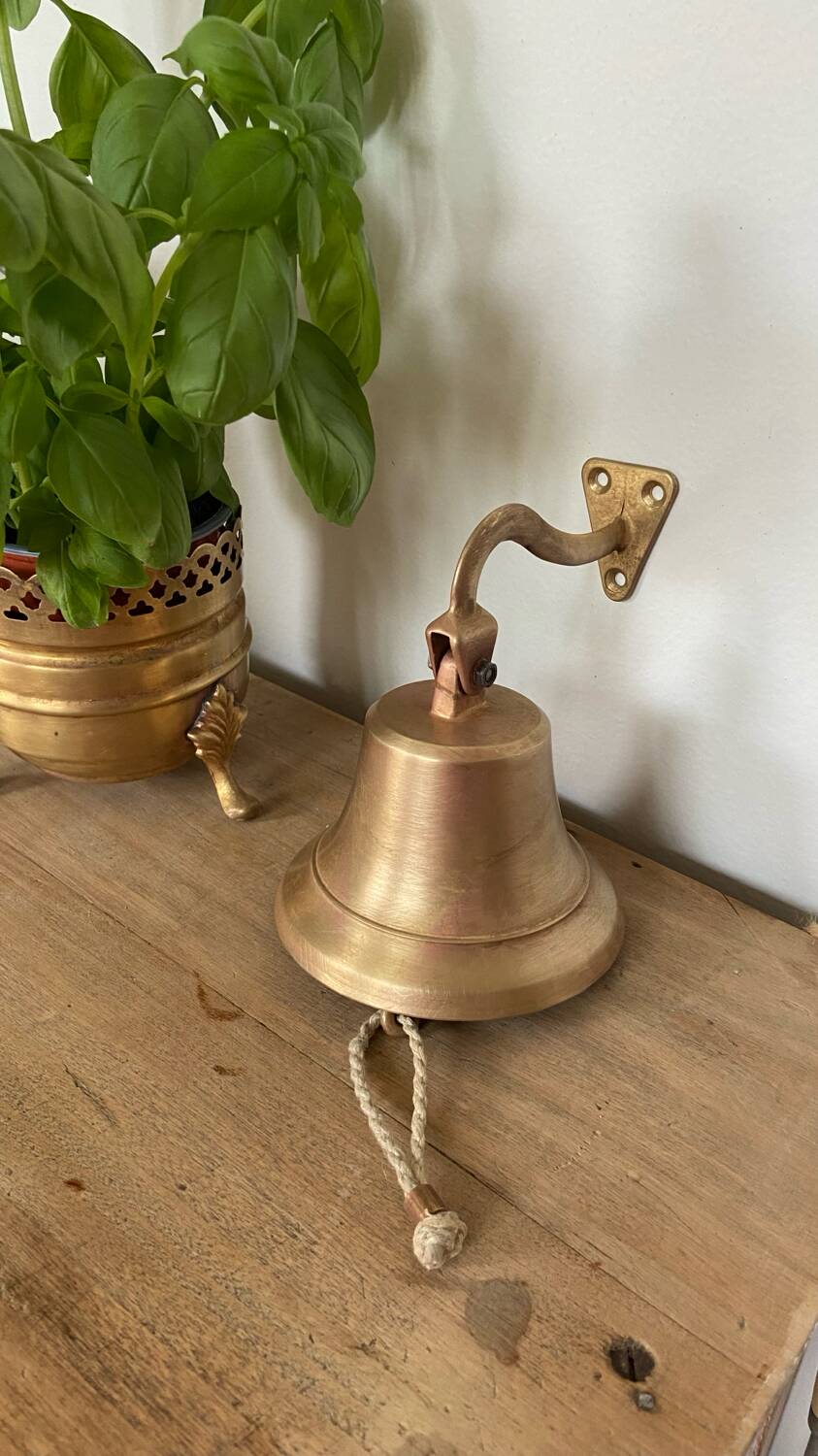 Vintage Solid Brass Wall Bell