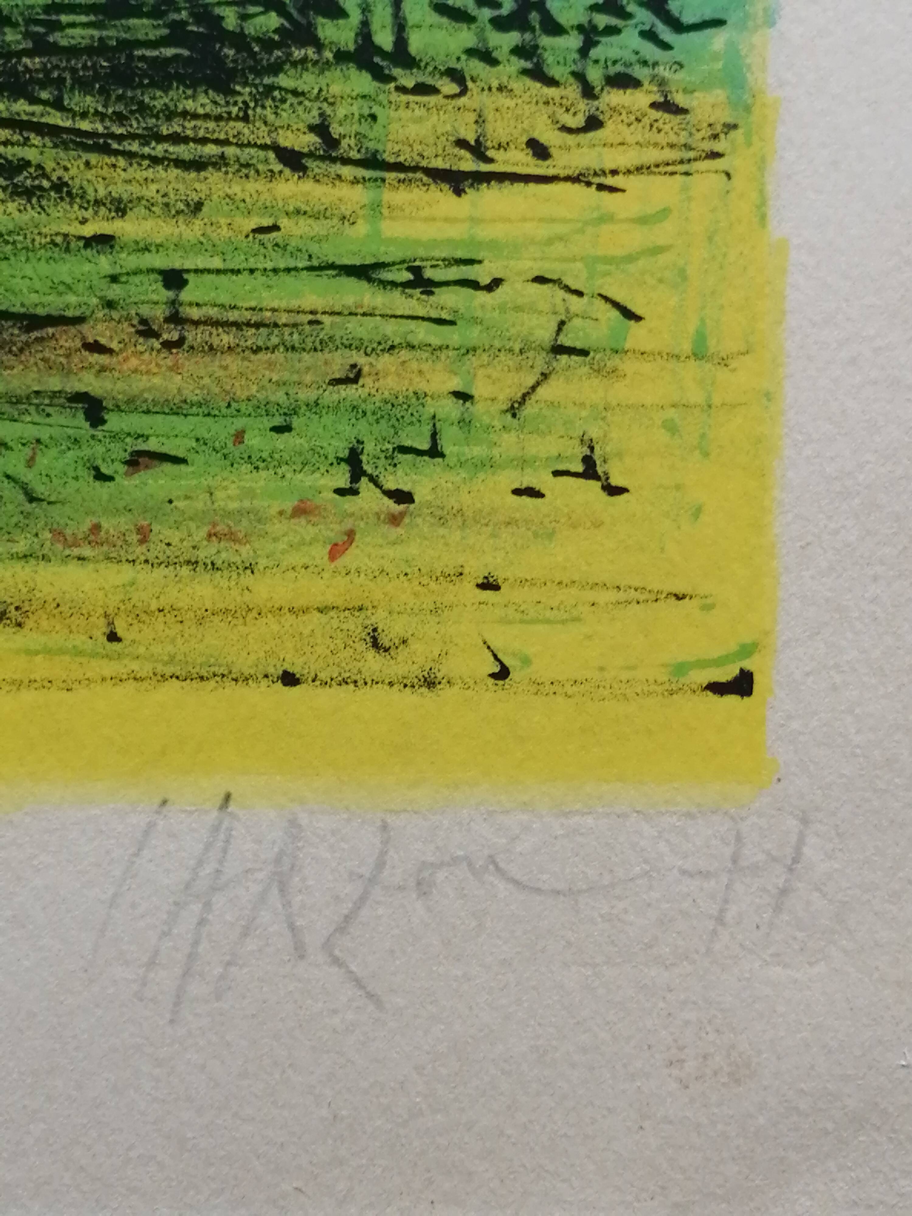 Lithograph "Cathedral of Boats" Jean Carzou (1907-2000)