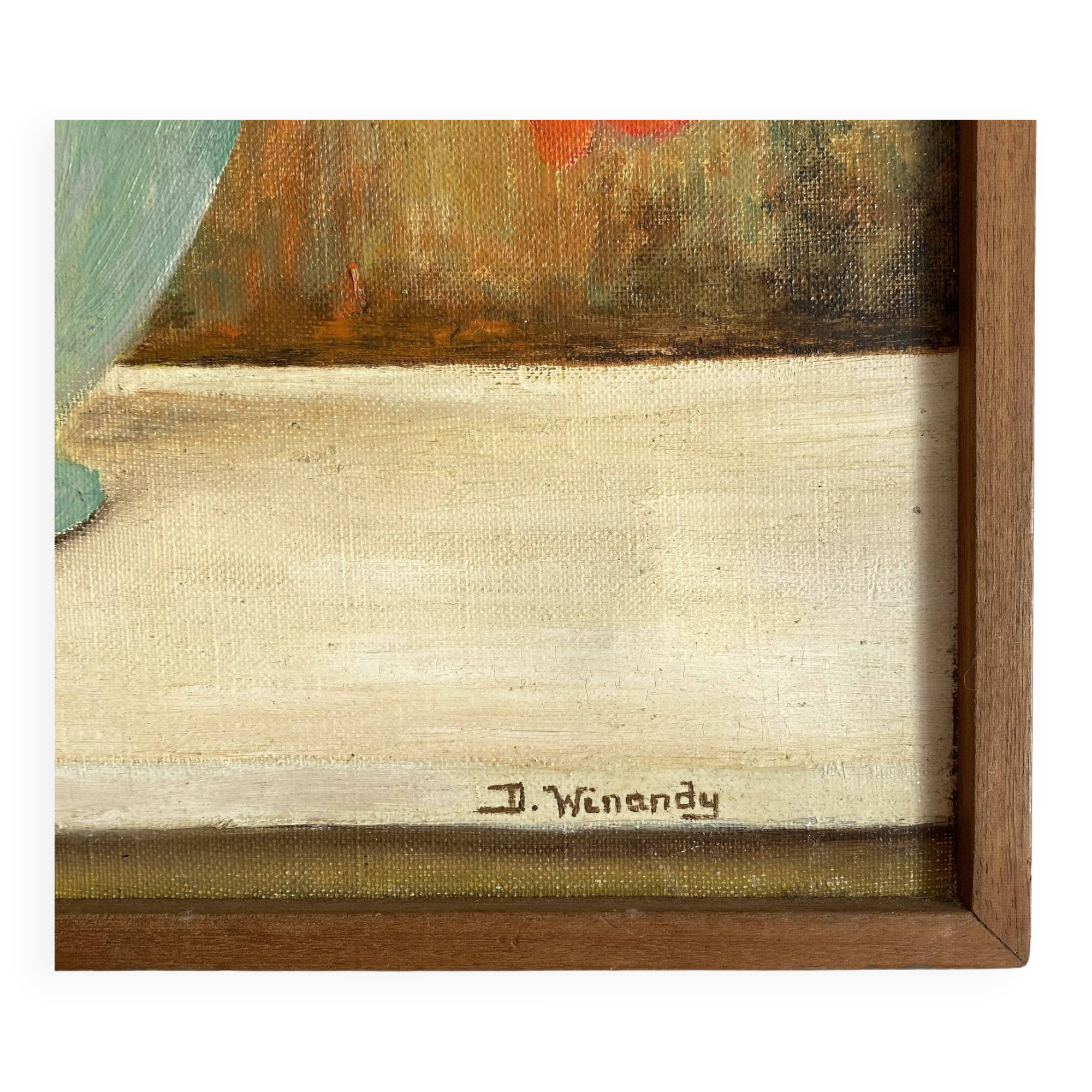 Bouquet painting, signed, 38.5x47 cm