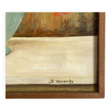 Bouquet painting, signed, 38.5x47 cm