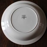 Hollow round dish corsica digoin sarreguemines blue art deco