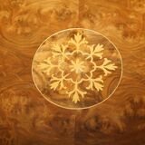 Vintage Style Sheraton Rotating Library Table in Elm and Satinwood