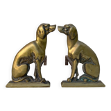 Pair of brass dog andirons