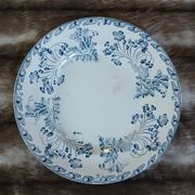 20 mismatched antique flat plates in ironstone