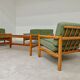 Complete modernist green chalet living room, Czechoslovakia 1970.