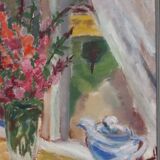 Flowers and teapot