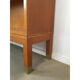 Oak bookcase with brass clogs, 60's