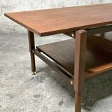 Vintage teak coffee table with drawer from the 60s