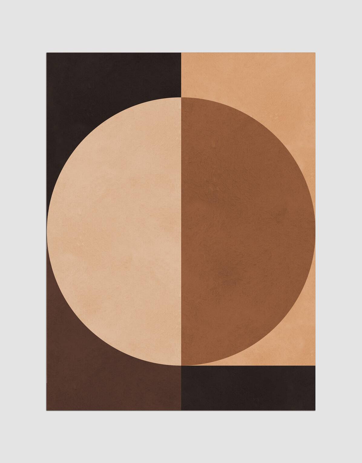 Set of 4 geometric arts in brown tones