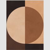 Set of 4 geometric arts in brown tones