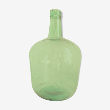 Dame-jeanne vintage green glass