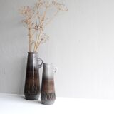Mid-century modern art ceramic vases by Ingrid Atterberg for Upsala-Ekeby, 1970s, set of 2