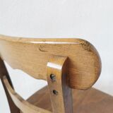 Vintage Wooden Dining Chair: Tyrolean Farmhouse Bistro, 1970s
