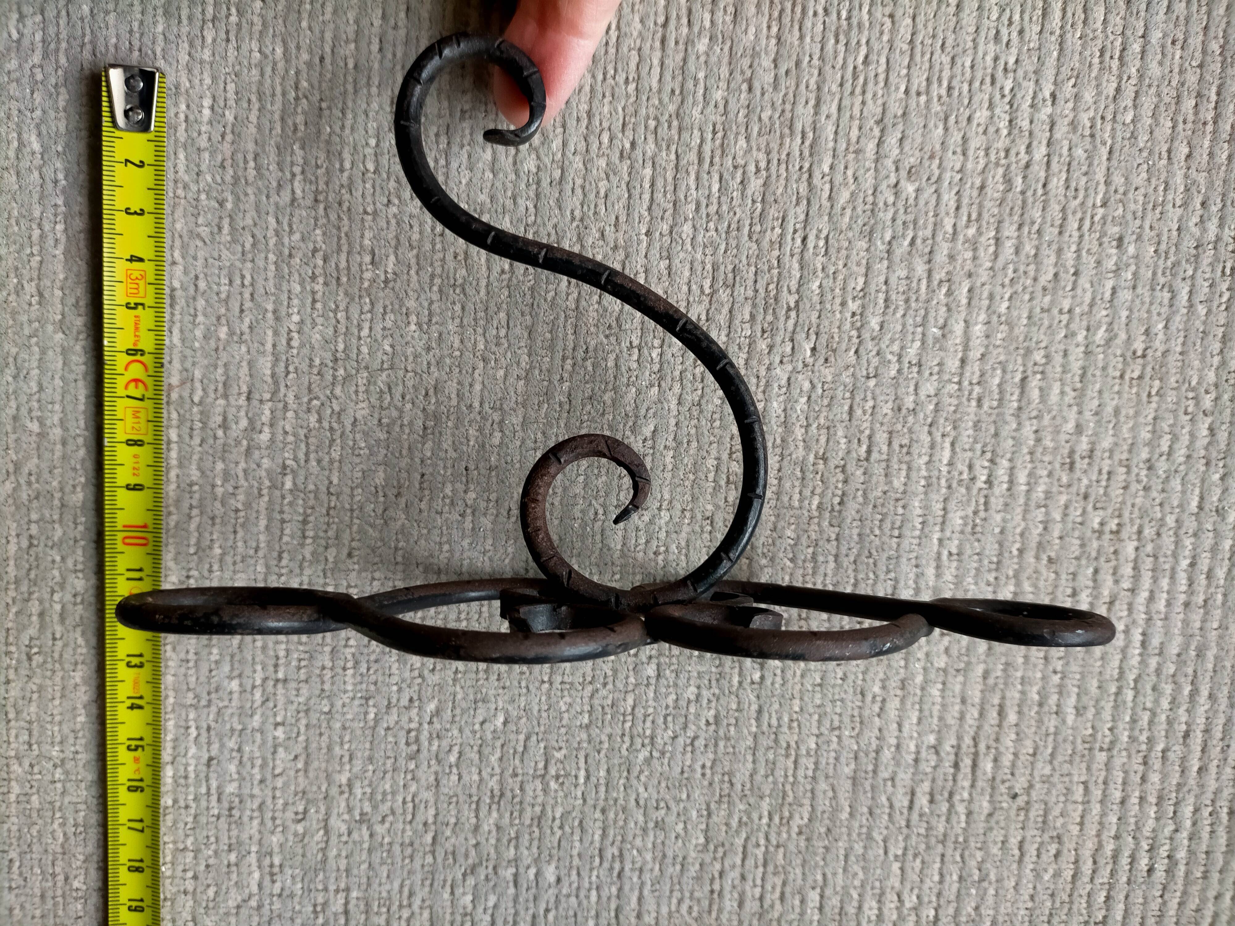 Wrought iron patère
